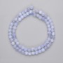 Faceted cube-shaped agate beads, 5x5 mm, 38 cm +/- on thread