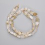 Faceted Citrine Beads, Square, 8-10 x 8-10 mm, 39 cm strand