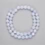 Aquamarine Beads, Faceted, 8x7 mm, on a strand, length about 36 cm