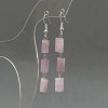 Сережки Кунцит рубка 10х6мм+-, довжина 60см+