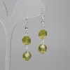 Peridot Faceted Earrings, 10x8.5 mm, about 40 mm long