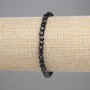 Black Tourmaline Bracelet with Faceted Cube