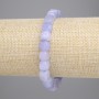 Aquamarine Cube Bracelet, 7.5×7.5 mm cubes, 18 cm length, stretch