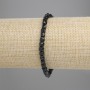 Clearance! Faceted Tourmaline Cube Bead Bracelet, 4x4 mm Cubes, 18 cm length, Stretch