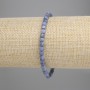 Sponge Coral Bracelet with Faceted Cubes 4x4 mm, 18 cm Stretch Bracelet