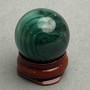 Malachite souvenir sphere, 25 mm diameter, weight 37 g