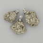 Raw Pyrite Pendant, assorted diameter ~25x18 mm, length ~40 mm