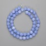 Faceted Aquamarine Beads, Round, 8mm Diameter, 37cm Length on Thread