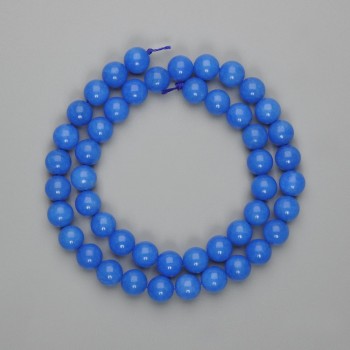 Apatite Beads, Smooth Round Balls, 8 mm Diameter, 38 cm Length on Thread
