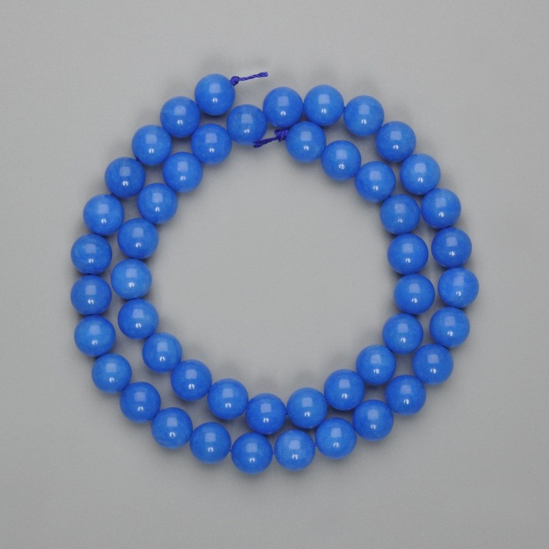 Apatite Beads, Smooth Round Balls, 8 mm Diameter, 38 cm Length on Thread