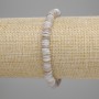 Bracelet with Skafarka shell rondelle, diameter 6x1-1.5 mm, length 18 cm, stretch