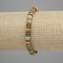 Bracelet with Skafarka shell rondelles, diameter 6×1.5 mm, 18 cm length, stretch