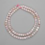 Pink Opal Beads, Faceted Cubes 3x3mm, Length approx. 38 cm on Thread