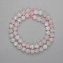 Pink Quartz Beads, Faceted 8x7 mm, Length 39 cm