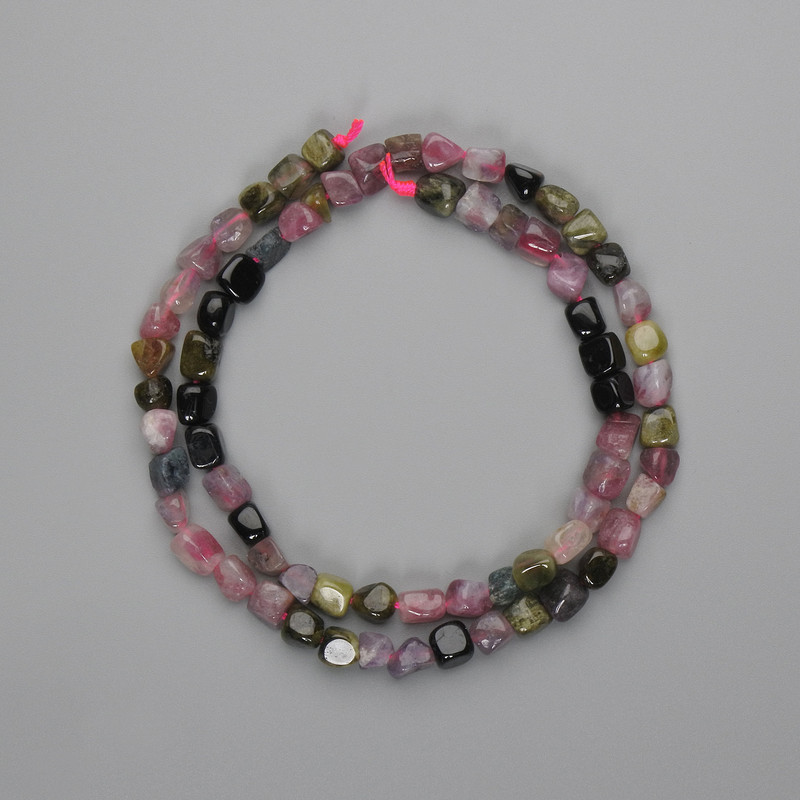 Faceted Tourmaline Beads 5-6×5-5 mm, 5 mm, 39 cm length