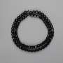 Black Tourmaline Beads - Faceted Cube 5x5 mm, Length 38 cm+