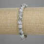 Kiwi Jasper Bracelet - Faceted Cube 7×7 mm, Length 18 cm ± Stretch