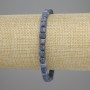 Fossilized Coral Bracelet, Faceted Cube 5x5 mm, 18 cm Stretch