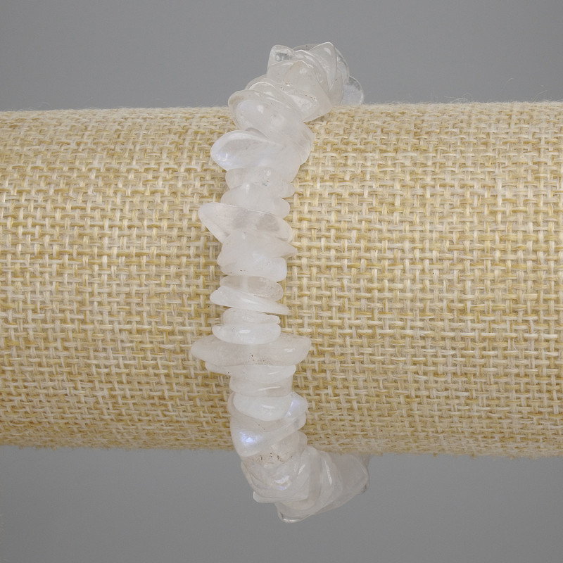 Adularia Nugget Bracelet, diameter 8–12×2–4 mm ±, length 18 cm ±, stretch