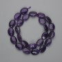 Amethyst Beads, Oval, 16×12 mm ±, Thread Length 40 cm ±