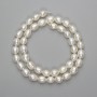 Natural river pearl beads 9–10×7–7.5 mm, 5 mm±, length 36 cm on a thread