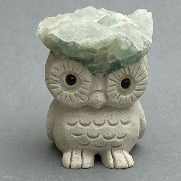 Souvenir Figurine: Owl with Druzy 64×45×4×5 mm+