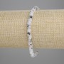 Adularia bracelet with faceted cubes, 4x4 mm, 18 cm stretch