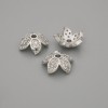 Price per 1 pc. Bead cap for a bead, silver-colored metal, 9x1 mm diameter ± hole, 2 mm diameter+