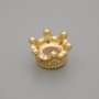 Crown bead insert 10×7 mm, diameter 6 mm, hole 1.5 mm, per piece