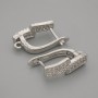 Ear wires for earrings, silver-colored metal, 16×3.5 mm – pair