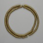 Hematite Beads - Smooth Rondelle 4x2 mm, Gold Color, Length 40 cm