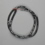 Hematite faceted rondelle beads 4x1.5 mm, length 40 cm