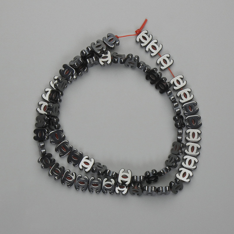 Hematite Chanel-cut Beads 8x6 mm, thread length 40 cm+