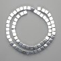 Hematite Cube Beads 6x6mm ± Silver Color, Length 40 cm+