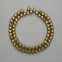Hematite beads, golden color, faceted rounds 6 mm ±, length 38 cm+