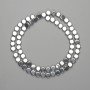 Hematite Beads, Silver Color, Coin 6mm+-, Length 38cm+-