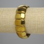 Hematite bracelet with dark gold links, 20×12 mm, length 18 cm, stretch