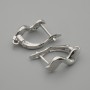 Ear wires for earrings, silver-tone metal 17x6 mm ± pair
