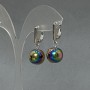 Hematite Earrings, Smooth Ball Bead, 12 mm Diameter, 29 mm Length
