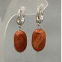 Sponge Coral Earrings, Oval, 18×11 mm diameter, length about 35 mm