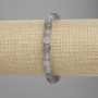 Smoky Agate Bracelet with Smooth Round Beads, 7 mm Diameter, 18 cm Length, Stretch
