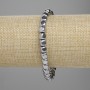 Hematite Cube Bracelet, 5×5 mm cubes, 5 mm diameter, silver color, 18 cm length, stretch elastic