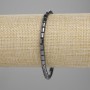 Hematite Bracelet with Cylindrical Beads 5×4 mm, Length 18 cm, Stretch