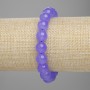 Lavender Amethyst Bracelet with Smooth 10 mm Beads, 18 cm Length, Stretch