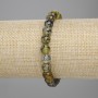 Dragon's Veins Agate Bracelet, smooth beads, 8 mm diameter ±, length 18 cm ±, stretch