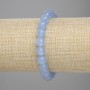Aquamarine Bracelet with Smooth Beads, 8 mm Diameter ±, 18 cm Length ±, Stretch