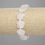 Bracelet with Rock Crystal 'Flower', diameter 15 mm ±, length 18 cm ±, seed beads 3 mm ±, stretch cord