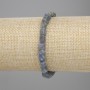 Bracelet with unpolished sapphire gemstones, diameter 5–8×5–7 mm ±, length 18 cm ±, stretch