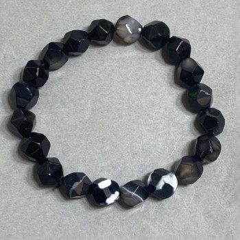 Agate Faceted Bracelet 18 cm
