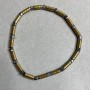 Hematite bracelet with cube beads 3 mm ± and rondelle beads 3×2 mm ±, length 18 cm ±, stretch